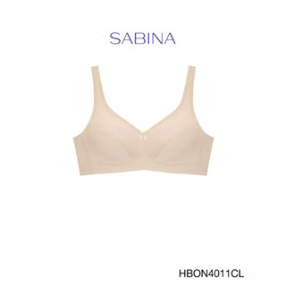 Sabina เสื้อชั้นใน Invisible Wire (ไม่มีโครง)  รุ่น Habpy Adult  ฟองน้ำไม่ดันทรง รหัส HBON4011CL สีเนื้ออ่อน