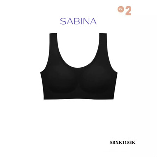 Sabina ซาบีน่า เสื้อชั้นใน (ไม่มีโครง) รุ่น Soft Collection รหัส SBXK115BK สีดำ