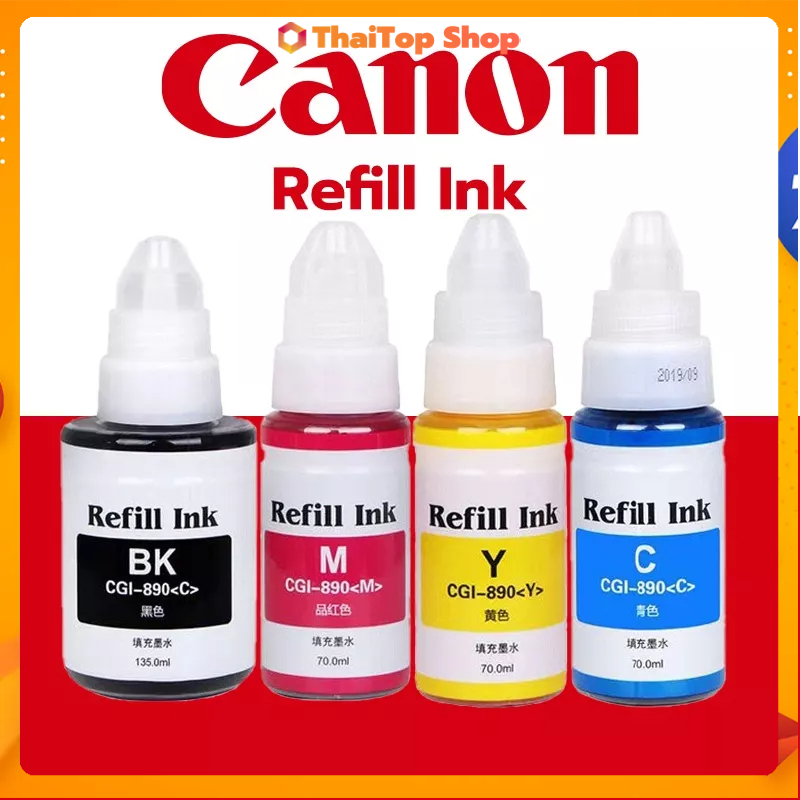 Canon หมึกเติม GI-790 Refill ink 135ml 70ml 4สี แท้ เติม  G1000 / G2000 / G3000 / G4000