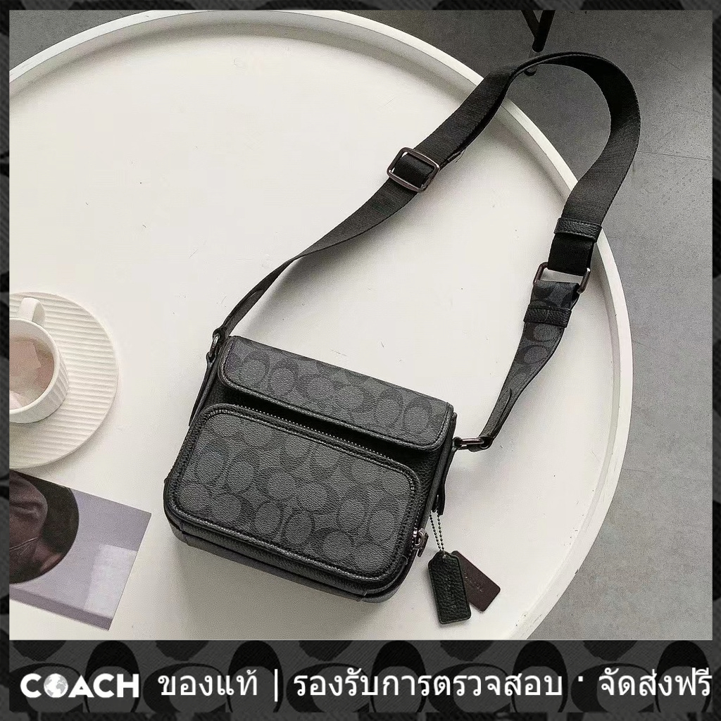 OUTLET💯 Coach แท้ C9870 กระเป๋าผู้ชาย กระเป๋าแมสเซนเจอร์ ไม่เป็นทางการ กระเป๋ากล้อง