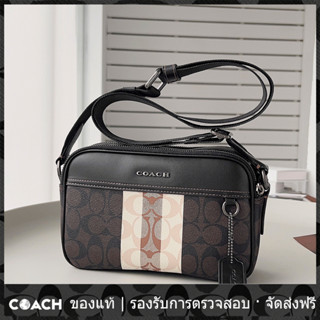 OUTLET💯 Coach แท้ C9965 กระเป๋าสะพายผู้ชายซิปคู่กระเป๋า Messenger