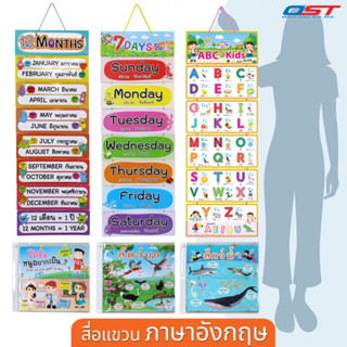 สื่อการสอนแบบแขวน หมวดภาษาอังกฤษ  **ซื้อ 3 ชิ้น เหลือชิ้นละ 145