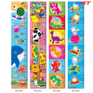 ที่วัดส่วนสูง 40-200 ซม. ลายการ์ตูนน่ารัก ผลิตจากพลาสติก พิม…