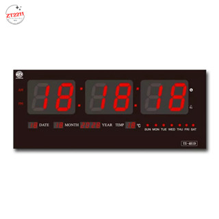 YX-4819 นาฬิกาดิจิตอล นาฬิกาติดผนัง LED Number Clock ขนาด 48x18.5x3cm. รุ่น YX-4819 พร้อมหัวชาทและสาย USB พร้อมส่งด่วน /