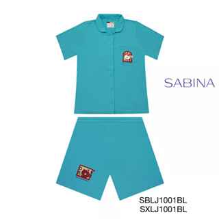 SABINA  LINE FRIENDS WITH SABINA (เซตชุดเสื้อเชิ้ตลำลอง) รหัส SBLJ1001BL+SXLJ1001BL  สีฟ้า