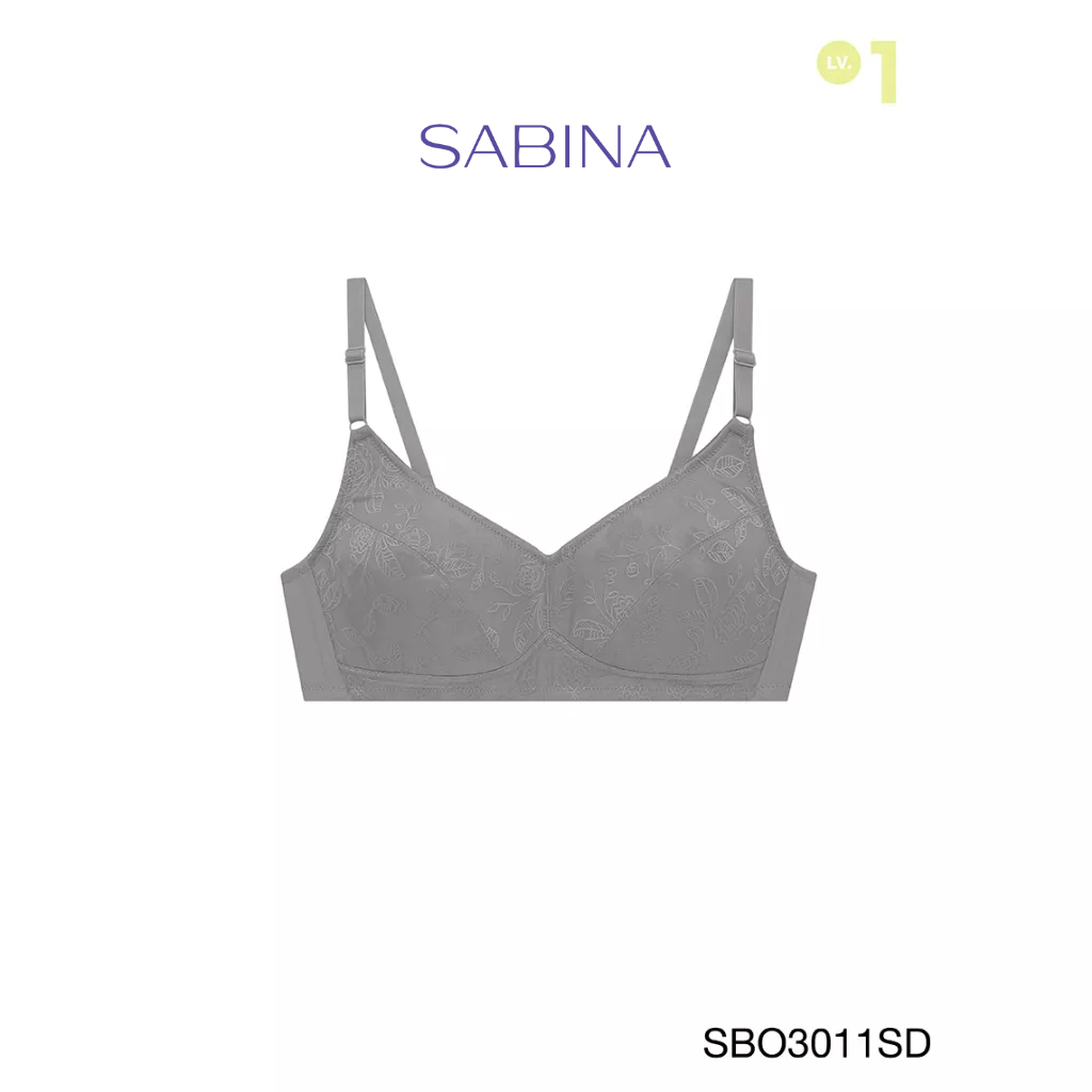 Sabina เสื้อชั้นใน Invisible Wire (ไม่มีโครง) รุ่น Function Bra รหัส SBO3011SD สีเทาเข้ม