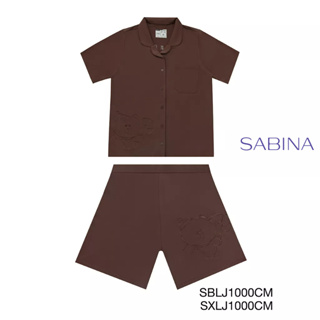 SABINA  LINE FRIENDS WITH SABINA (เซตชุดเสื้อเชิ้ตลำลอง) รหัส SBLJ1000CM+SXLJ1000CM  สีน้ำตาลโกโก้