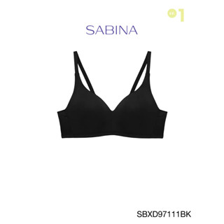 Sabina เสื้อชั้นใน Invisible Wire (ไม่มีโครง) รุ่น Perfect Bra รหัส SBXD97111BK สีดำ