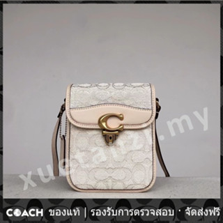 OUTLET💯 Coach แท้ CA191 กระเป๋าสตรีแฟชั่นกระเป๋าโทรศัพท์มือถือคลาสสิกป่าปฏิบัติกระเป๋าเดียว