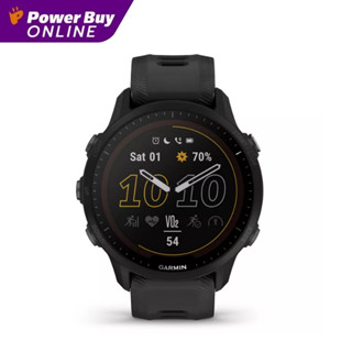 GARMIN Forerunner 955 Solar GPS สมาร์ทวอทช์ (46 mm, ตัวเรือนสี Black, สายสี Black)