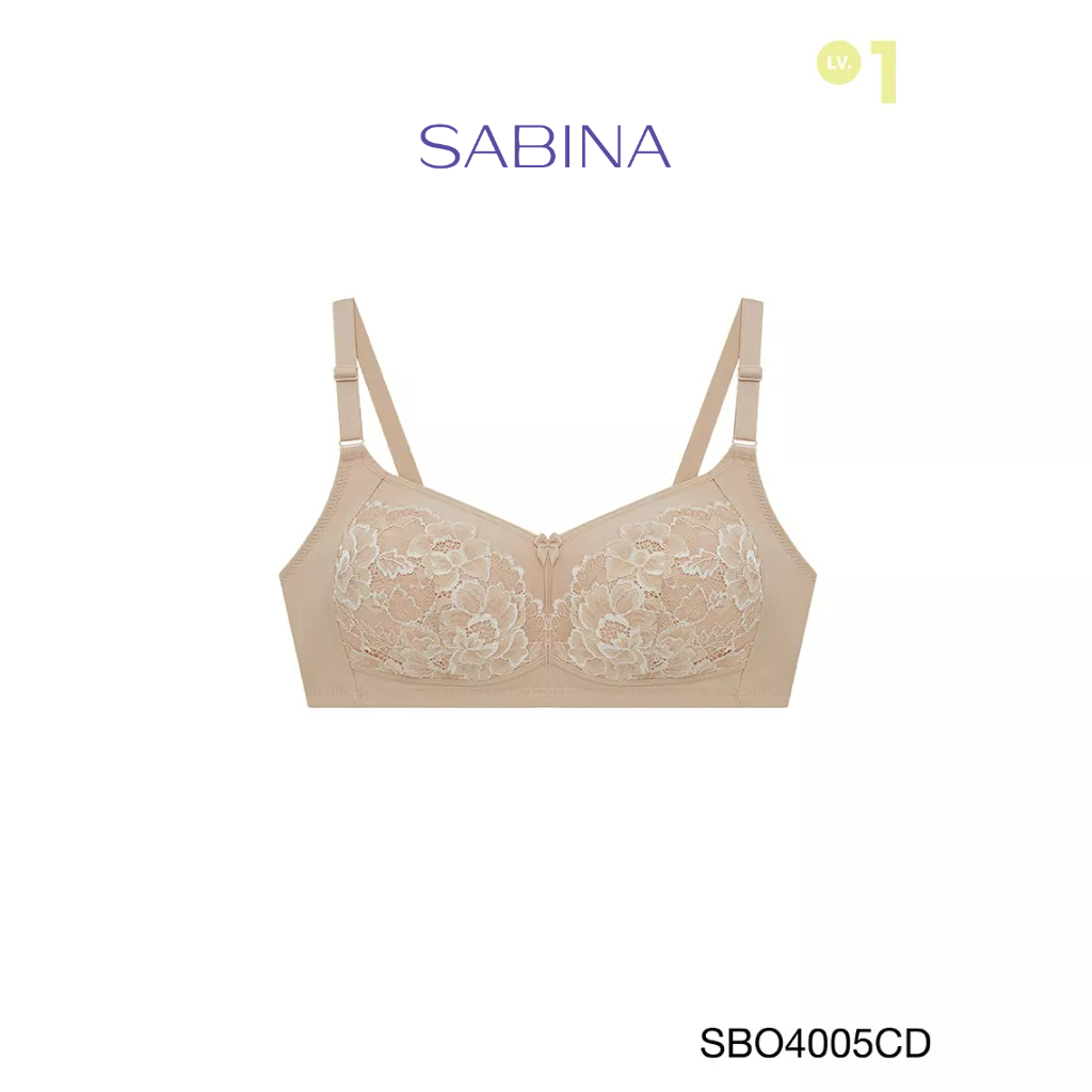 Sabina เสื้อชั้นใน Invisible Wire (ไม่มีโครง) รุ่น Function Bra รหัส SBO4005CD สีเนื้อเข้ม