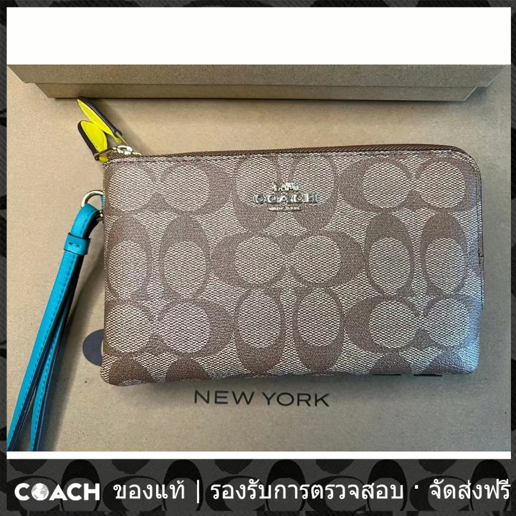 OUTLET💯 Coach แท้ กระเป๋าสตางค์ผู้หญิงซิปคู่ C3347