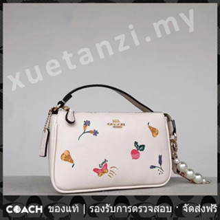 OUTLET💯 Coach แท้ C8719 กระเป๋าหูหิ้วด้านบนในซิกเนเจอร์กระเป๋าถือสตรีสะพายข้างสลิงไหล่กระเป๋าไพ่นกกระจอก