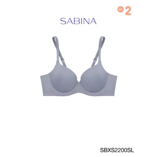 Sabina ซาบีน่า เสื้อชั้นใน (มีโครง) Seamless Fit รุ่น S-Sixnatuer บัวตูม รหัส SBXS2200SL สีเทาอ่อน