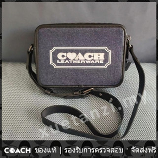 OUTLET💯 Coach แท้ C3929 สะพายข้าง 24 พิมพ์รถม้า กระเป๋ากล้องสลิงผู้หญิงผู้ชาย 3929