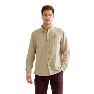 Khaki Bros. - Long Sleeve Shirt - เสื้อเชิ๊ตแขนยาว - KM22S022 - Linen(M)