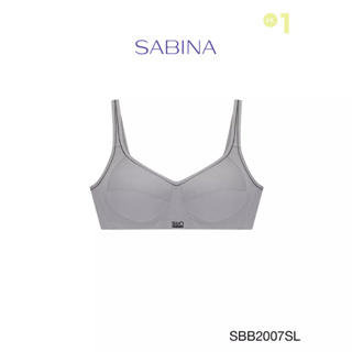 Sabina เสื้อชั้นใน Invisible Wire (ไม่มีโครง) รุ่น Sbn Sport รหัส SBB2007SL สีเทาอ่อน