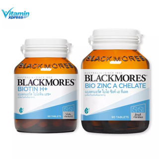 SET - Blackmores Biotin H+ 60 เม็ด +  Bio Zinc A 90 เม็ด ซิงค์ ไบโอติน บำรุงผม ผมร่วง ภูมิคุ้มกัน