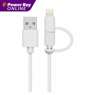 POSS สายชาร์จ Micro USB + Lightning (สีขาว) รุ่น PSMICRO-LW