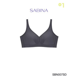 Sabina เสื้อชั้นใน Invisible Wire (ไม่มีโครง) รุ่น Fill Up Bra รหัส SBN007SD สีเทาเข้ม