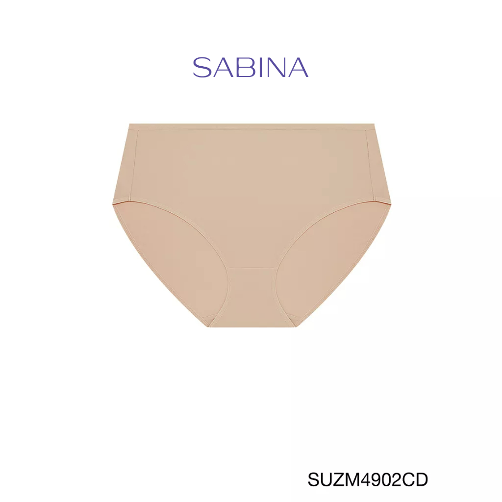 SABINA Microfiber กางเกงในทรงเอวสูงปานกลาง รุ่น SUZM4902CD  สีเนื้อเข้ม