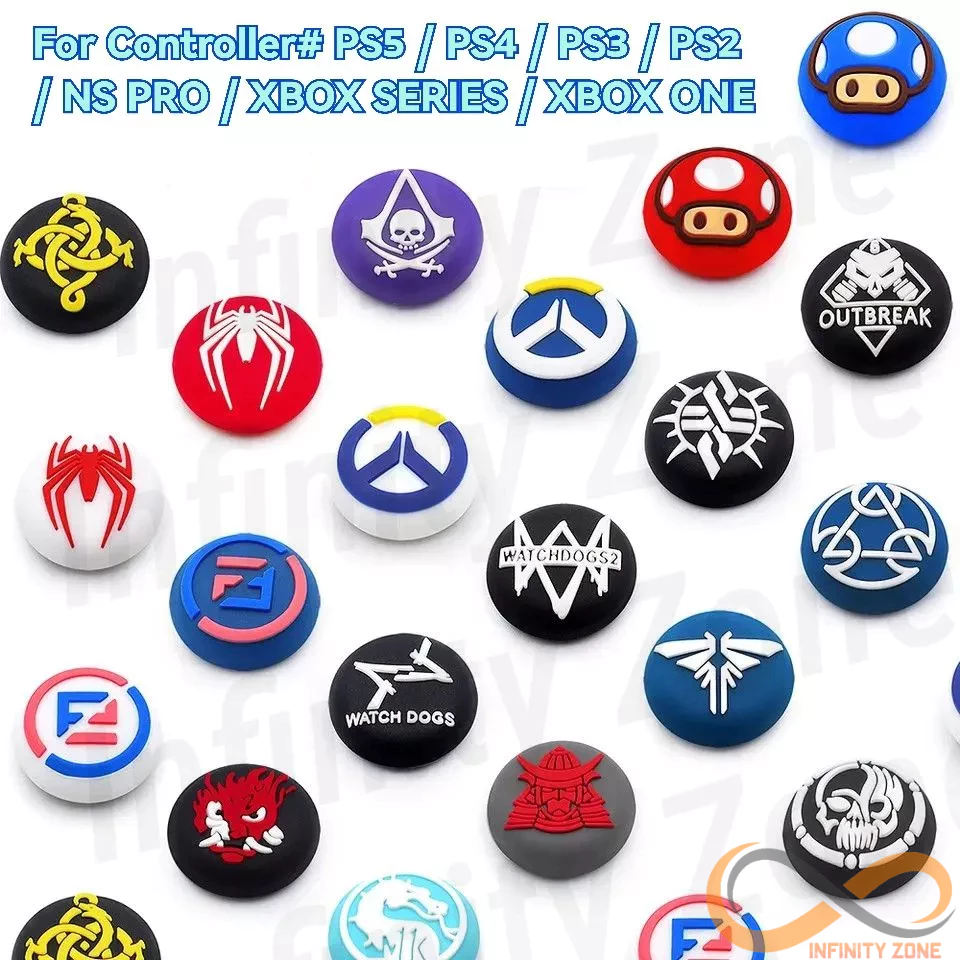 (1อัน) ซิลิโคนหุ้มปุ่มอนาลอคจอย PS5 /PS4 /PS3 /PS2 /Xbox Series /Xbox /Joy Pro Switch /Grip Cap, Controller #ลิ้งค์1
