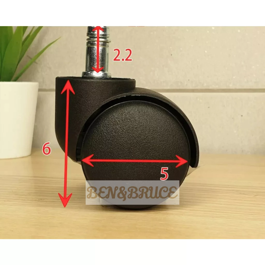 ล้อเก้าอี้สำนักงาน ล้อเก้าอี้ 2 นิ้ว=ขนาด 50 mm เสียบเงียบ ล้อไนล่อนแกนเดือย11มิล **ใช้ไม่ได้กับเก้าอี้ IKEA**