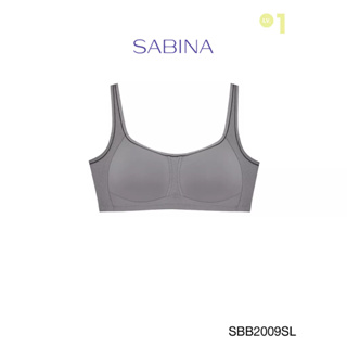 Sabina เสื้อชั้นใน Invisible Wire (ไม่มีโครง) รุ่น Sbn Sport รหัส SBB2009SL สีเทาอ่อน