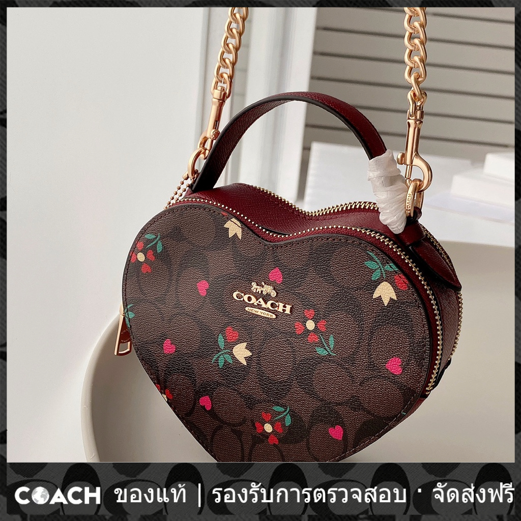OUTLET💯 Coach แท้ C8040 กระเป๋าสะพายข้างรูปหัวใจ / กระเป๋าสะพายข้างผู้หญิง