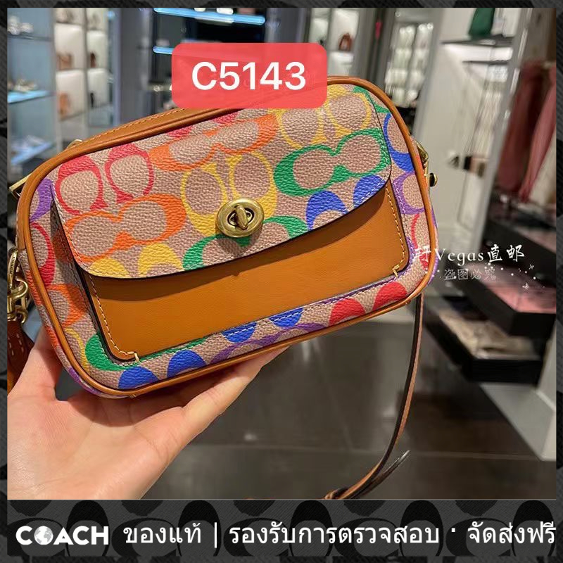 OUTLET💯 Coach แท้ C5143 ผู้หญิง / กระเป๋าสะพายข้าง / กระเป๋าโท้ท