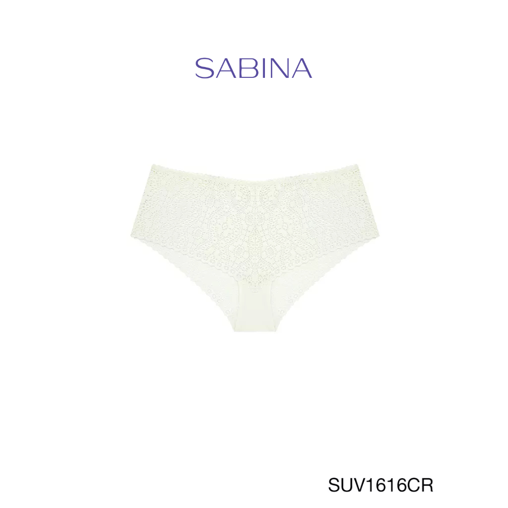 SABINA รุ่น Mad Moiselle BASIC LACE A/W 23 (กางเกงในทรงบอยเลค) รหัส SUV1616CR สีขาว