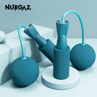 NURGAZ ไร้สายหนาลูกใหญ่กระโดดเชือกน้ำหนักลูกฟิตเนสลดน้ำหนักกีฬาลดน้ำหนักกระชับสัดส่วนมืออาชีพไขมันกระโดดเชือก