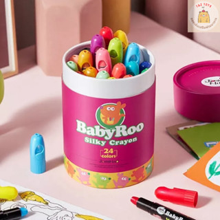 Joan Miro สีเทียนปลอดสารพิษ Baby Roo Silky Crayon สีเทียนเด็กของแท้ ของเล่นเด็ก 2-3 ขวบขึ้นไป