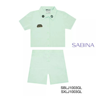 SABINA  LINE FRIENDS WITH SABINA (เซตชุดเสื้อเชิ้ตลำลอง) รหัส SBLJ1003GL+SXLJ1003GL สีเขียวมิ้นต์