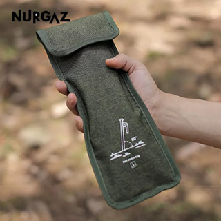 NURGAZ กระเป๋าใส่ไม้แหลมสำหรับกลางแจ้ง, ผ้าออกซ์ฟอร์ด, อุปกรณ์ตั้งแคมป์, กระเป๋าเก็บของขนาดใหญ่, ชุดเครื่องมือแคมป์ปิ้ง, กระเป๋าเก็บของอเนกประสงค์สำหรับใส่ของมีคมกราวด์