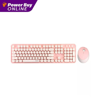 MOFII คีย์บอร์ด+เมาส์ไร้สาย (สี Sweet Pink) รุ่น Fullsize Wireless Combo