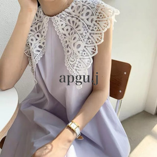 พร้อมส่ง🤍 (AP023) purple lace dress เดรสแขนกุด เดรส สไตล์เกาหลี ลูกคุณ สีม่วงอ่อน