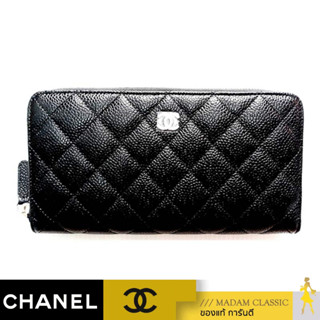 ของแท้100% กระเป๋าสตางค์ CHANEL ZIPPY WALLET BLACK CAVIAR SHW [A50097SHWBLK]