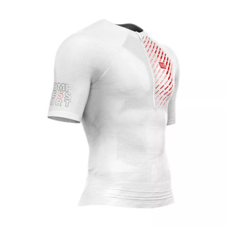 Compressport เสื้อวิ่งเทรล แขนสั้น ผู้ชาย TRAIL RUNNING POSTURAL SS TOP WHITE