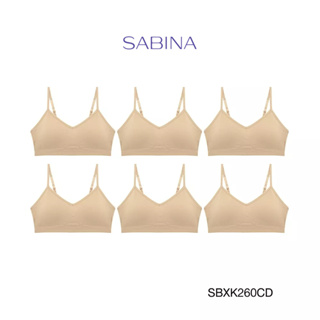 Sabina เสื้อชั้นใน (Set 6 ชิ้น) รุ่น Soft Collection รหัส SBXK260CD สีเนื้อเข้ม