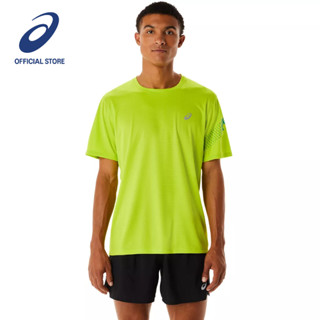 ASICS :  ICON SS TOP MEN RUNNING ผู้ชาย เสื้อคอกลม ของแท้  LIME ZEST/CILANTRO