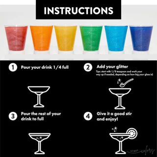 Edible Glitter for Drinks | กลิตเตอร์ สำหรับ ผสมเครื่องดื่ม (Food Grade)