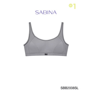 Sabina เสื้อชั้นใน Invisible Wire (ไม่มีโครง) รุ่น Sbn Sport รหัส SBB2008SL สีเทาอ่อน