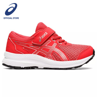 ASICS :  CONTEND 8 PS KIDS RUNNING เด็ก รองเท้าวิ่ง ของแท้  RED ALERT/PURE SILVER