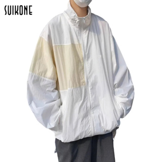 Suikone   เสื้อแจ็คเก็ตกันลมฮาราจูกุสไตล์ใหม่สำหรับผู้ชายสไตล์ญี่ปุ่น เสื้อแจ็คเก็ตกันแดดแฟชั่นสไตล์ฮ่องกงสามารถสวมใส่ได้ทั้งชายและหญิง