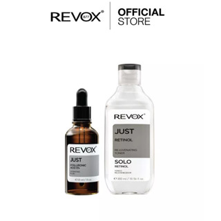 SET | Revox B77 JUST HYALURONIC ACID 5% HYDRATING FLUID 30 ml+Revox B77 JUST RETINOL REJUVENATING TONER 300 ml