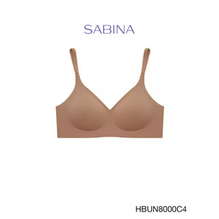 Sabina เสื้อชั้นใน Habpy Non Push Invisible Wire (ไม่มีโครง) ฟองน้ำไม่ดันทรง รหัส HBUN8000C4 สีเนื้อแทน