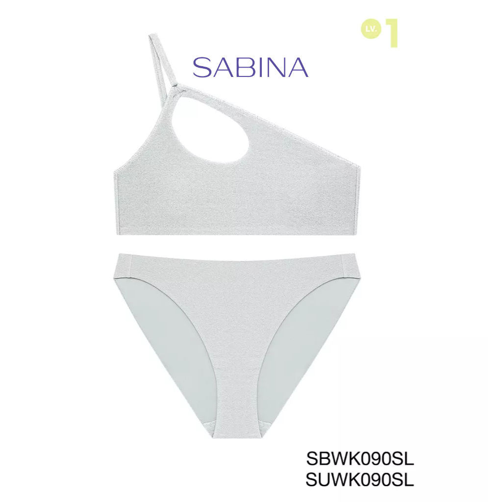 SABINA SWIM S/S 23 ชุดว่ายน้ำ รหัส SBWK090SL+SUWK090SL  สีเทาอ่อน