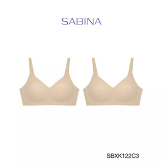 SABINA BRALESS เสื้อชั้นใน (Set 2 ชิ้น) ไม่มีโครง รุ่น Soft Collection รหัส SBXK122C3 สีเนื้อเข้ม