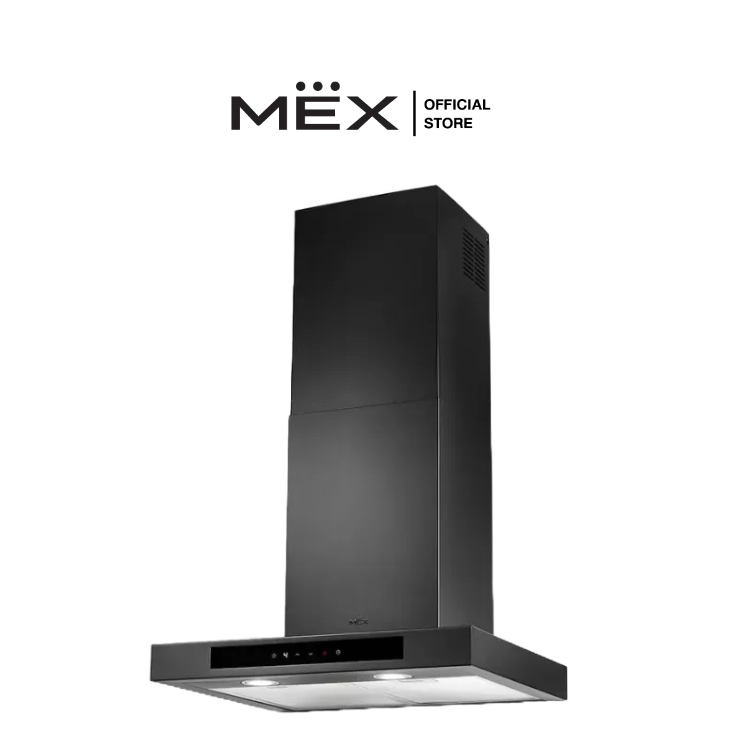 MEX รุ่น K634B60 เครื่องดูดควันกระโจมทรงกล่อง ขนาด 60 ซม. (สามารถใช้ระบบหมุนเวียนภายในได้)